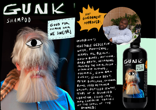 GUNK Postcard — GUNK Shampoo Ad